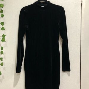Elegant Black Velvet Dress